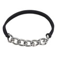 thumbnail image 1 of Chain Leather Band Electroplating Alloy Hair Rope Bracelet Headband Elastic Women's Fashion Accessory Hair Ring Band, 1 of 8