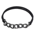 thumbnail image 1 of Chain Leather Band Electroplating Alloy Hair Rope Bracelet Women's Elastic Headband Stylish Hair Accessory Fashionable Hair Ring Band, 1 of 8