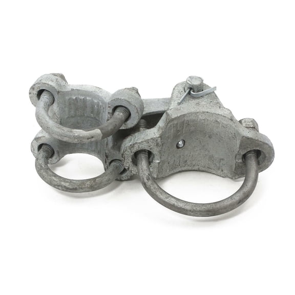 Chain Link 3" 2 7/8" OD Adjustable 180 Offset Industrial Gate Hinge (2 Pack)
