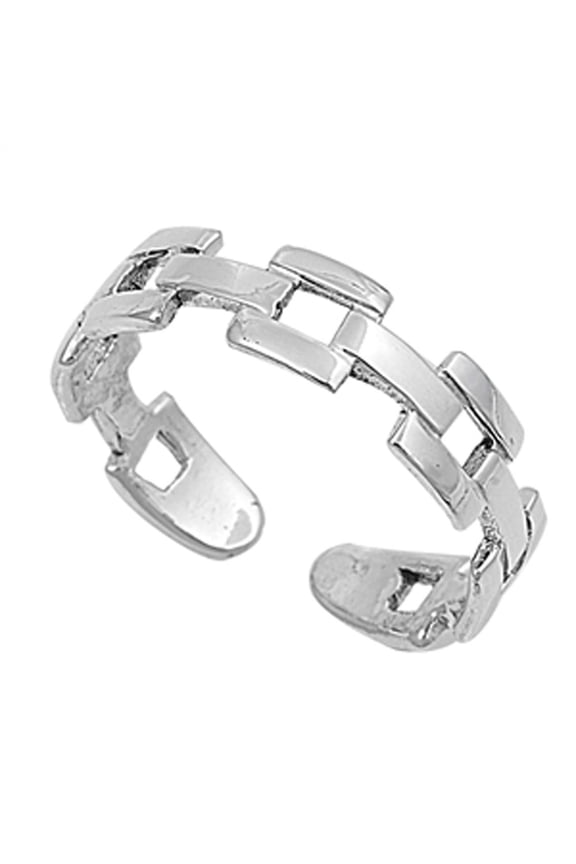 Chain Link .925 Sterling Silver Toe Ring Jewelry Female Unisex