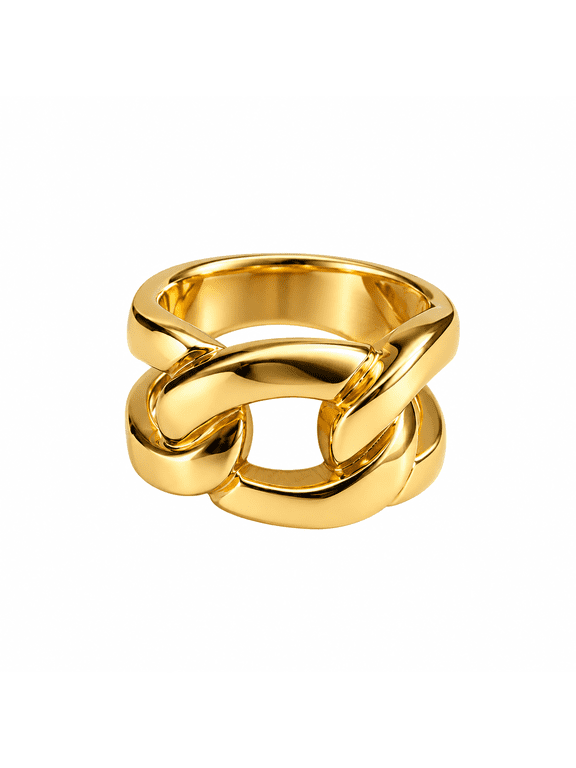 Chain Link Bold Statement Ring for Women SIZE 8