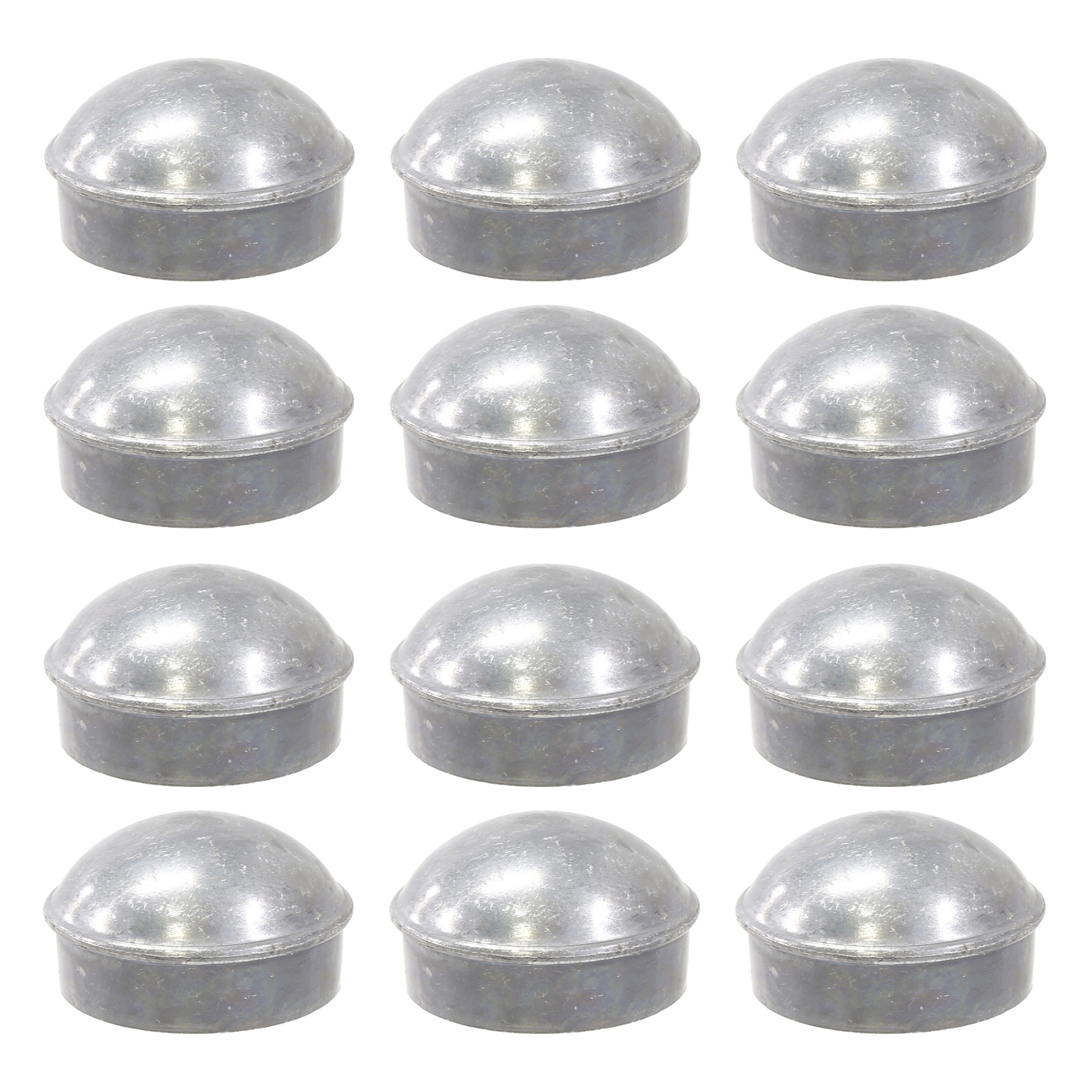 Pack of 12 Silver Aluminum Chain Link Fence Post Caps