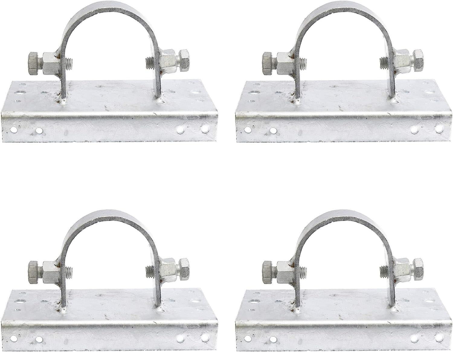 Chain Link Fence 2 1/2" [2 3/8" OD] x 6" Wood to Steel Post Adapters