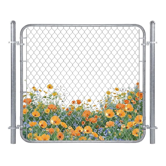Chain Link Fence, 72 x 48 in Adjustable Chain Link Fence Panel, Anti-Rust Chain Link Fence Gate Kit Heavy Duty Pedestrian Walking Gate for Residential, Yard, Entry Way$$Tools & Hardware Other