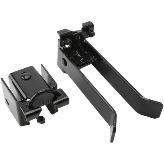 Chain Link Fence Commercial Double Gate Latch 1-5/8" or 2" Frame for Swing Gates (Powder-Coated Black Pressed Steel)$$Tools & Hardware Other