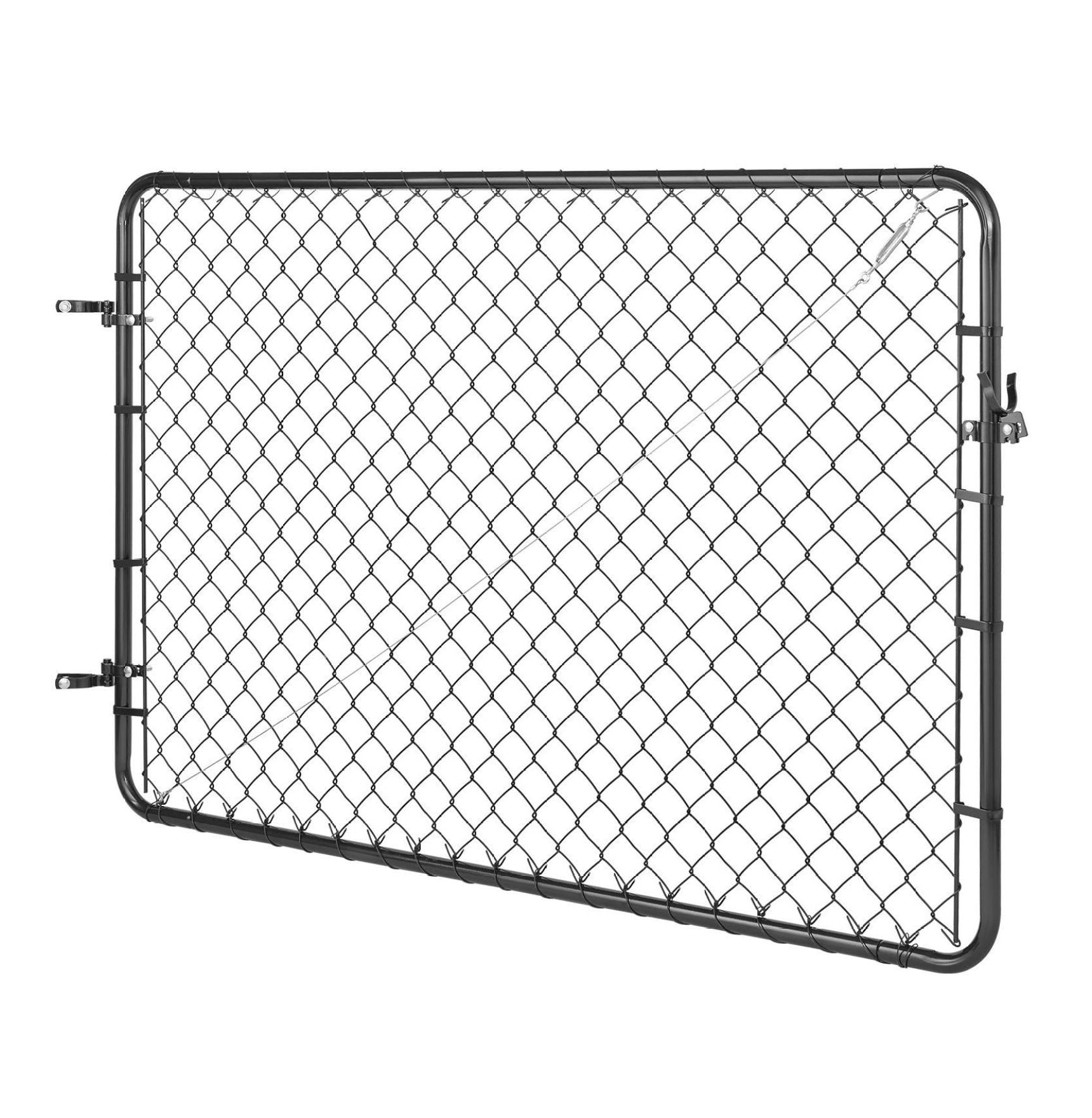 Chain Link Fence Gate 2.2-6ft Adjustable Garden Gate - 72x48 Inch  Galvanized Steel Outdoor Gate Kit, Fits Post Size 6ft, Gate Hardware  Included - Walmart.com