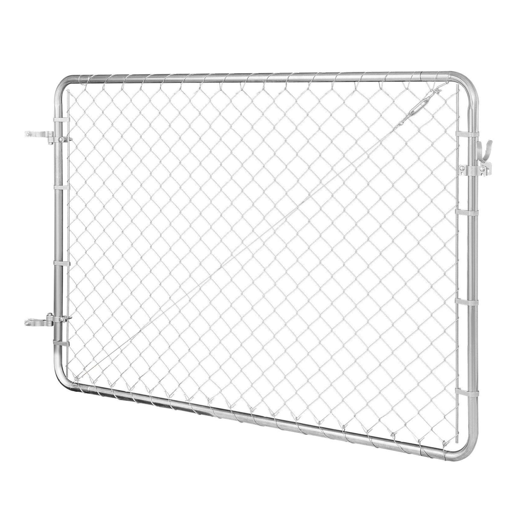 Chain Link Fence Gate 6ft x 2.2-6ft - Galvanized Steel Yard Gate for  Garden, Driveway - Adjustable Width Gate Kit with Latch & Hinges -  Walmart.com
