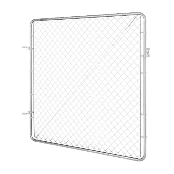 Chain Link Fence Gate 70x72 inch, Adjustable Garden Gate Panel, 3ft x 4ft Opening, Galvanized Steel Fencing Gate for Yard, Farm - Posts Not Included