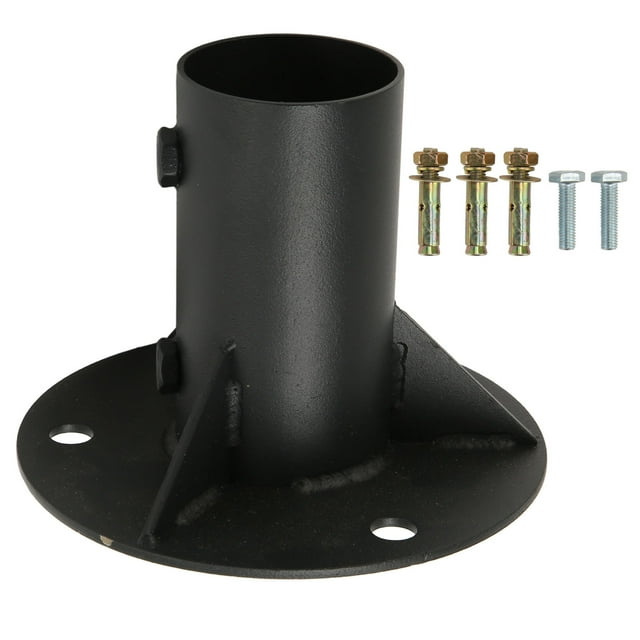 Chain Link Fence Pole Floor Flange Base Flange Heavy Solid Fence Post Concrete Mount for Holding