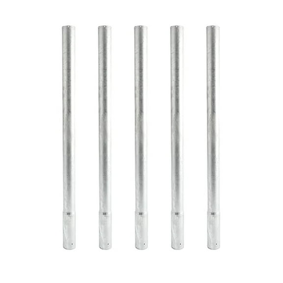 Chain Link Fence Post Extenders 2ft - 1 5/8" Posts (5 Pack) - Height Extension - Galvanized Steel - Pet Containment & Security - Easy Install