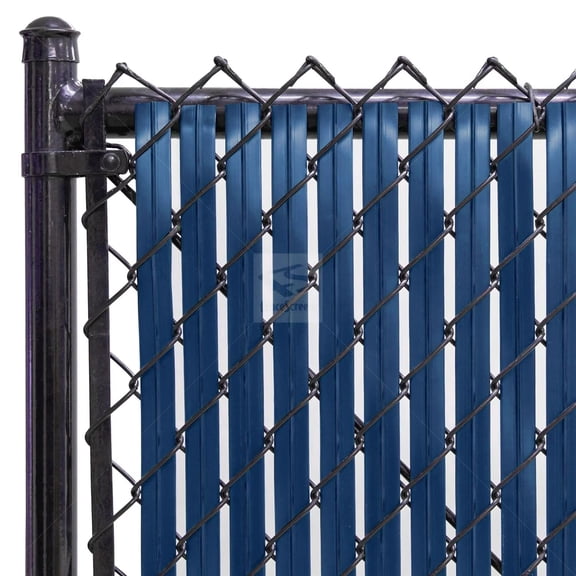 Chain Link Fence Privacy Blade Slates with Bottom Lock 6x10 Ft Blue for Gardening, Privacy, Outdoor Wall, Balcony, Patio, Yard, Safety Fence Screen Cover for Dog, Cat, Pet Hedge Slats