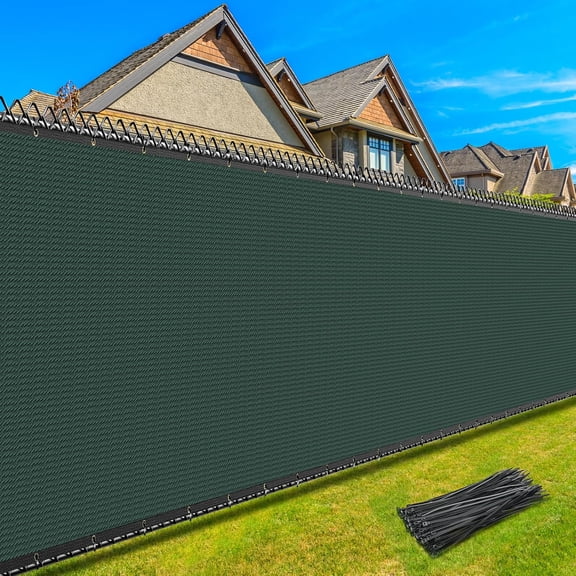 Chain Link Fence Privacy Screen 4x50FT, 90% Privacy Fence Cover Outdoor, 170GSM HDPE Outdoor Privacy Screen with Brass Grommets, Wind & UV Resistant Fence Privacy Screen for Backyard & Pool