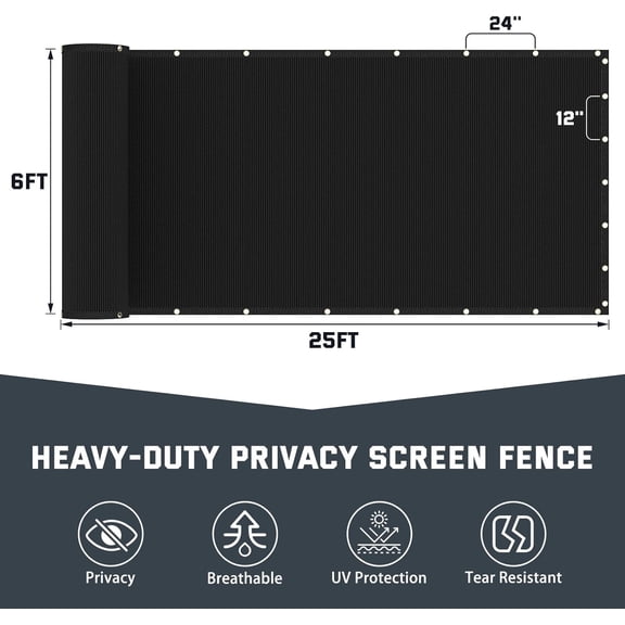 Chain Link Fence Privacy Screen 6x25FT