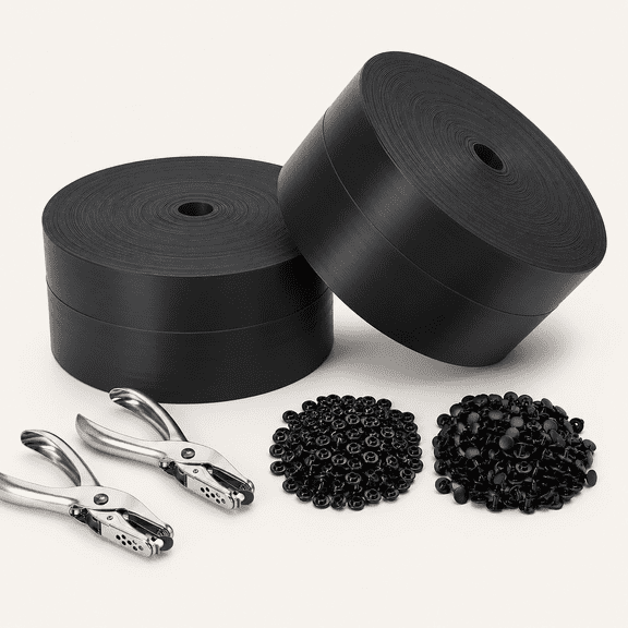 Chain Link Fence Privacy Strip, Privacy Fence, Fence Privacy Strip, (Includes 400 Clasps + 2 Hole Punch) Black, Suitable for Decks, patios, grates, Wire mesh and More.