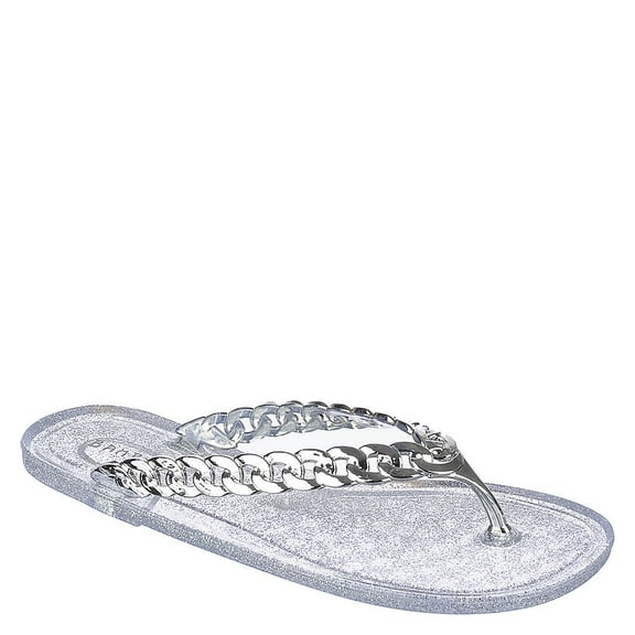 Chain Link PVC Women's Flip Flop Flat Thong Sandal