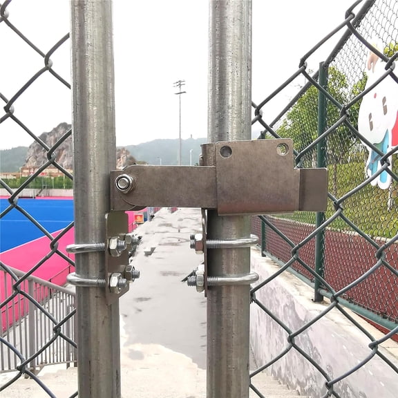 Chain Link Residential Strong Arm Double Gate Latch,Latches 2 Gates Together Without The Need of A Drop Rod,Chainlink Gate Latch for1-3/8" Gate Frames