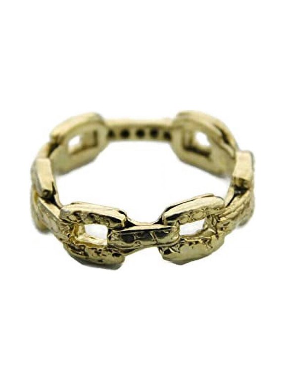 Chain Link Ring 14k Solid Yellow Gold!!