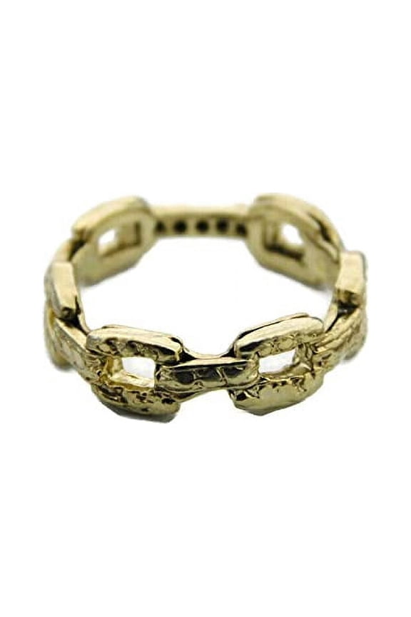 Chain Link Ring 14k Solid Yellow Gold!!