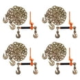 thumbnail image 1 of Chain Load Binder Kit – 4PK 1/2"-5/8" Hi-Viz Orange Quick Folding Handle Ratchet Load Binder with Grab Hooks 12,000 lbs WLL & 4PK 1/2"x20' G70 Binder Chain 11,300 lbs WLL for Towing, 1 of 11