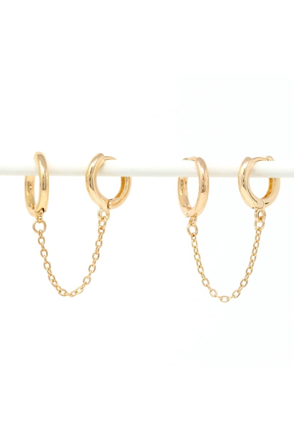 Chain Loop Huggie Earring