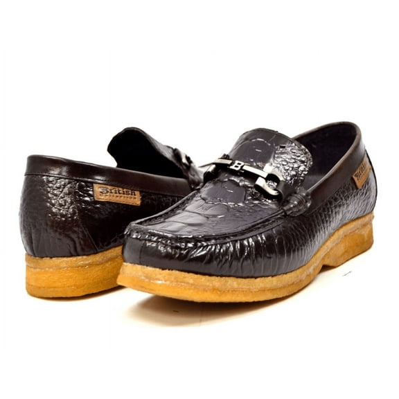 Chain Low Cut Stylish and Comfortable Leather Shoes Slip-on with Crepe Sole