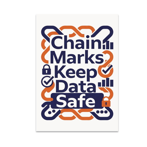 Chain Marks Keep Data Safe - Tech Enthusiast - 13x19 Poster Print