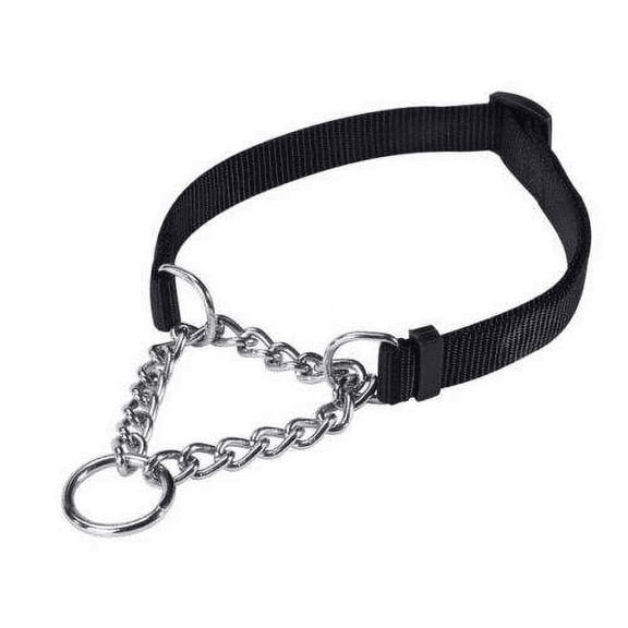 Chain Martingale Dog Collar Choke Style Safety Control Training Pick Color & Size (Black 13" - 18")