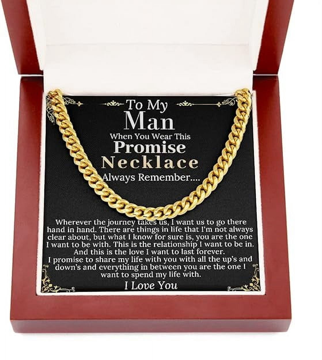 Chain Message Card Chain Necklace Gift For Boyfriend/Husband Christmas Gift For Men From ...