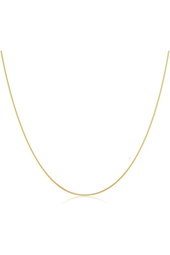 Chain Necklace for Women, 14k  Thin Beaded Wave Box Chain Necklace Dainty  Necklace Simple Layered  Choker Necklaces Minimalist  Link Chain Necklace Trendy  for Women