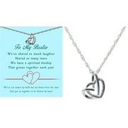 HGWXX7 Christmas Jewelry Gift Chain Necklaces for Women Sisters Necklace A Gift For Sisters A Heart To Heart Necklace God Put Us Together Let Us Become Sisters