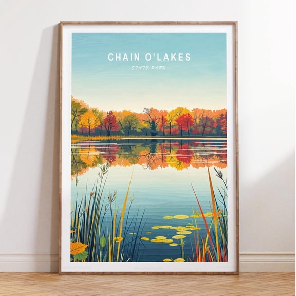 Chain O Lakes Illinois State Park Print Unframed Paper Print
