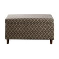 thumbnail image 1 of Chain Patterend Deep Storage Ottoman Bench, 1 of 2