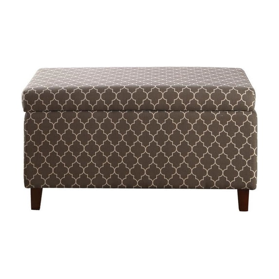 Chain Patterend Deep Storage Ottoman Bench