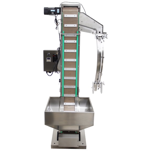 Chain Plate Cap Feeder Automatic Bottle Cap Conveyor Cap Elevator Sorter 110V for 1.57-2.76in Caps