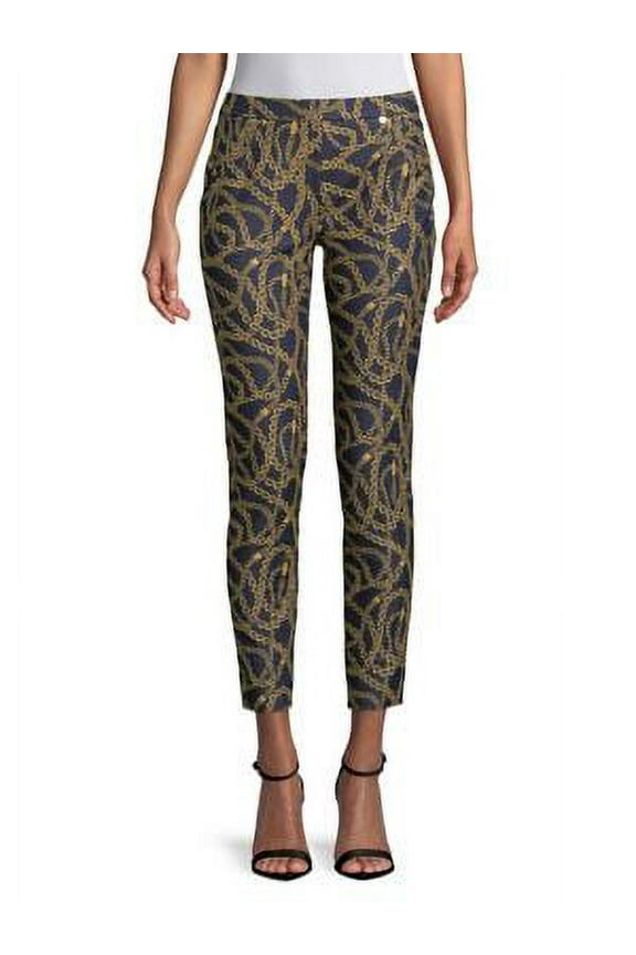 Chain-Print Crop Pants