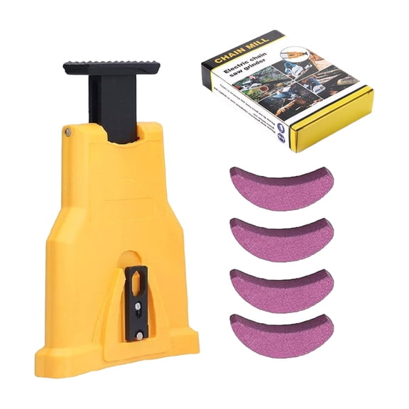 Portable Teeth Chain Saw Sharpener, Proprietary Bar-Mount Chain Saw Fast Sharpening Tool, Fit for 14/16/18/20 Inches Two Holes Chain Saw Bar