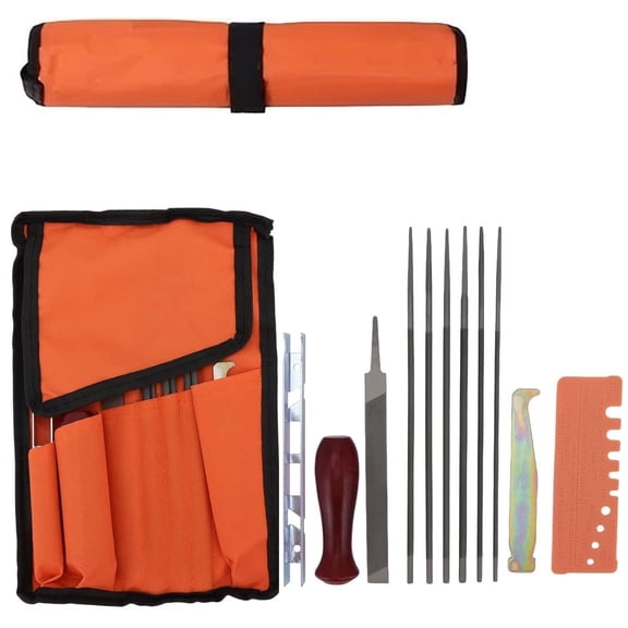 Chain Saw Sharpener Tool for Yard Work, Chainsaw File Set, Chain Saw Sharpener with Depth Gauge, Flat and Round Files