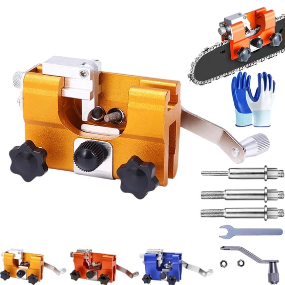 Chain Sharpener Tool, Universal Chainsaw Sharpener Jig Kit with 5 ...