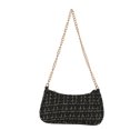 thumbnail image 1 of Chain Shoulder Bag Wearproof Waterproof Polyester Lightweight Portable Women Shoulder Bag for Daily Party Black Free Size, 1 of 8