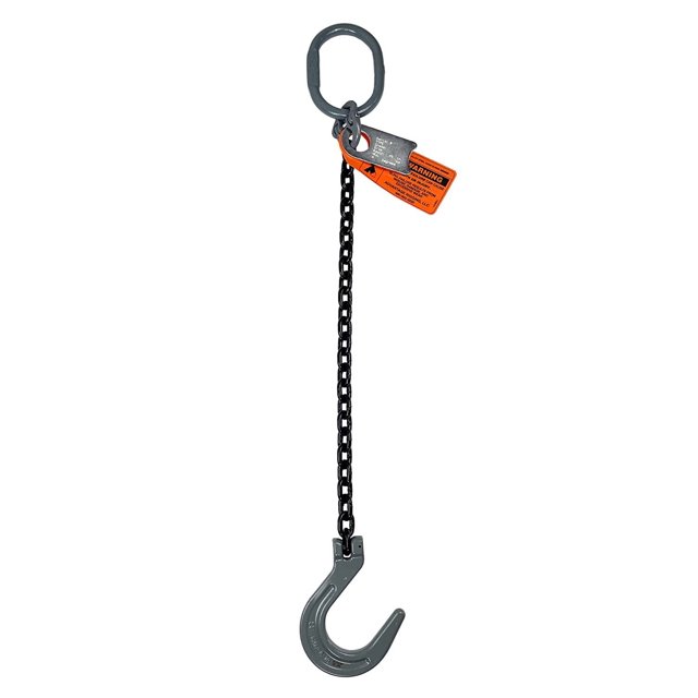 Chain Sling 1/2" x 5' Single Leg with Foundry Hook Grade 100