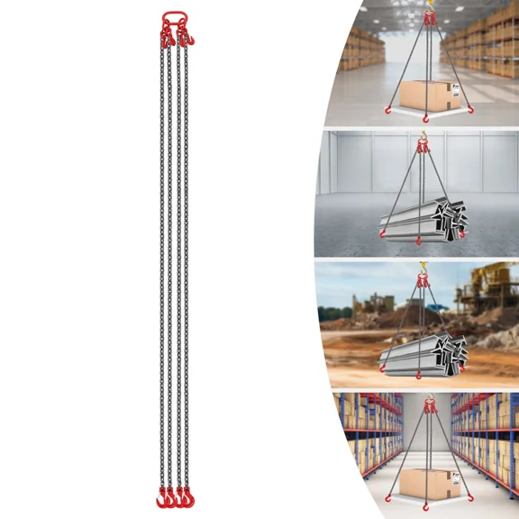 Chain Sling with Legs Grab Hook, 10T Chain Sling, Lifting Chains with Hooks