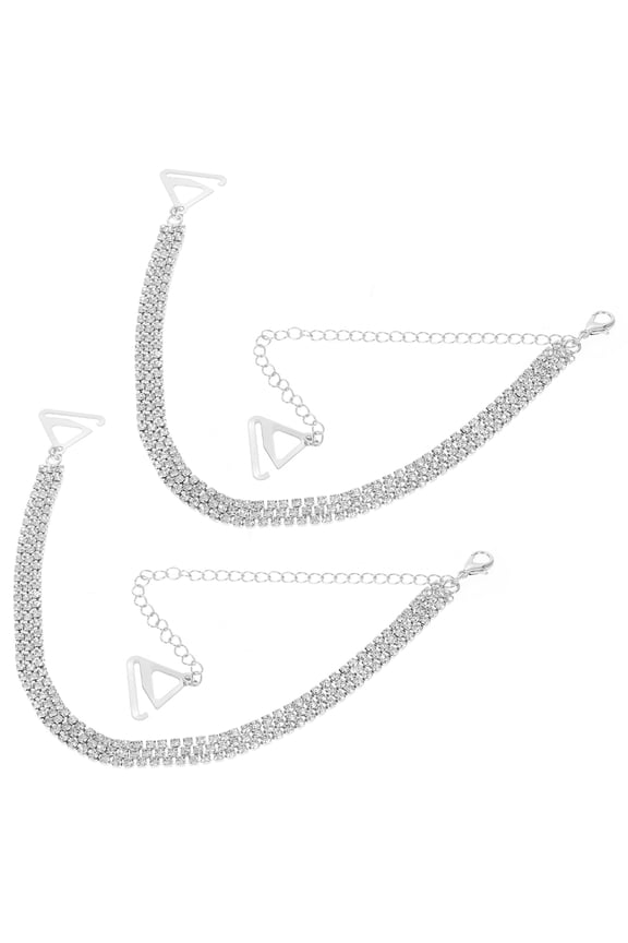 Chain Strap Top Jeweled Straps Covers Rhinestone Shoulder Bra