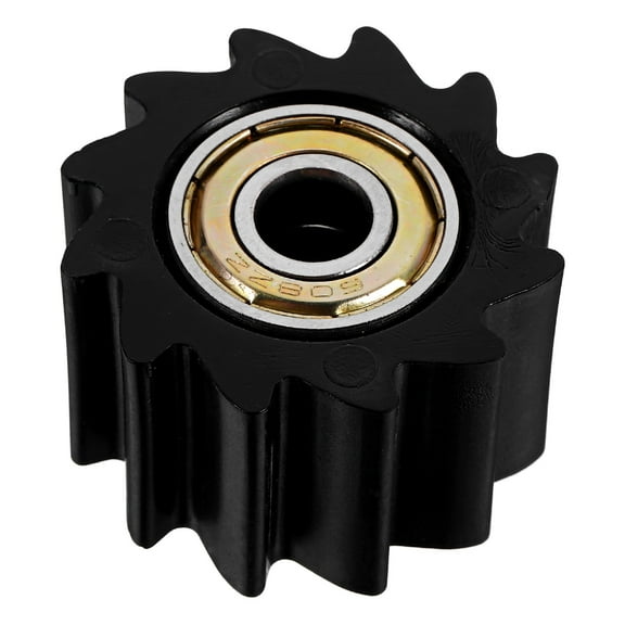 OUNONA Black Motorcycle Chain Pulley Roller with Durable Bearing Steel Material