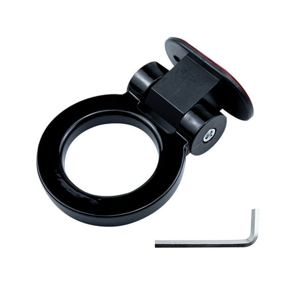 Black Chain Trailer Tow Hook for Car Exterior Bumper Decoration, 11X6.5cm Durable and Stylish