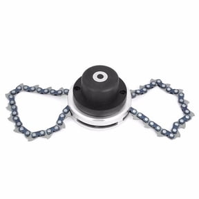 Chain Trimmer Head Grass Cutter Head Replacement, Chain Trimmer Head Replacement Parts with Manganese Steel for Lawn Mower, 1 Inch Hole Size, Heavy-Duty Trimmer Head Replacement