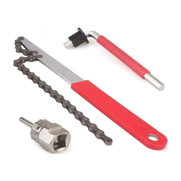 Chain Whip Tool Bike Cassette Removal Tool Crank Extractor Spanner Freewheel Chain Whip Remover Cassette Removal