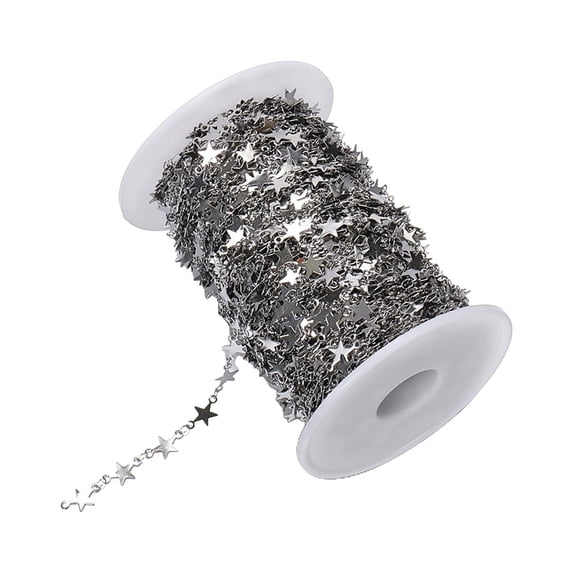 Chain Wire Wrapped Chain On Spool for Jewelry Making DIY Craftings Argent
