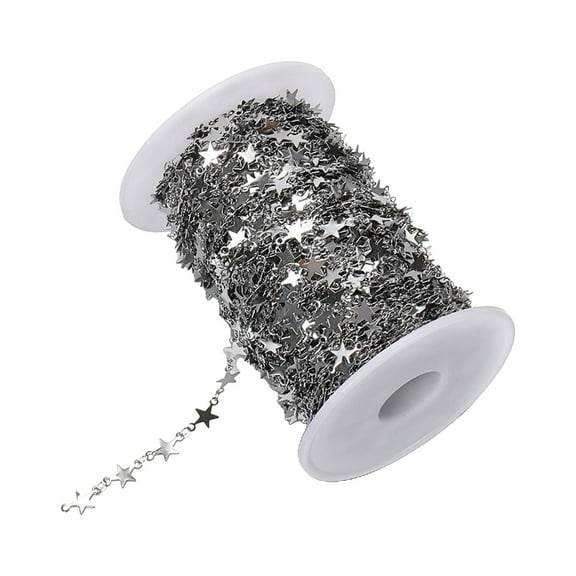 Chain Wire Wrapped Chain On Spool for Jewelry Making DIY Craftings Argent