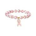 thumbnail image 1 of Chain Woven Pinks Ribbon Bracelet Charity Jewelry, 1 of 6
