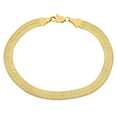 thumbnail image 1 of Under $25!YTTAL 14K Gold Filled Herringbone Flat Bracelet 8" Gold Plated Necklace, 1 of 1